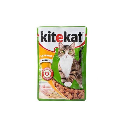 Корм вологий для котів Kitekat з куркою 100г - фото