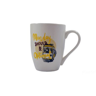 Чашка Айворі жовтий трамвай 340мл Vittora (VT-C-126340) - фото