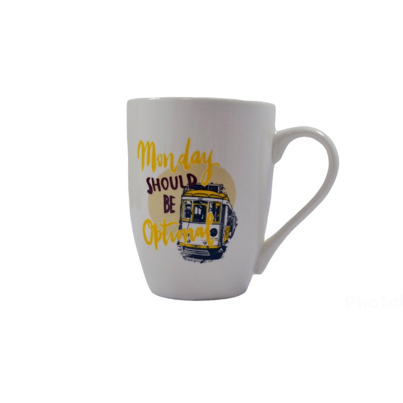 Чашка Айворі жовтий трамвай 340мл Vittora (VT-C-126340) - фото