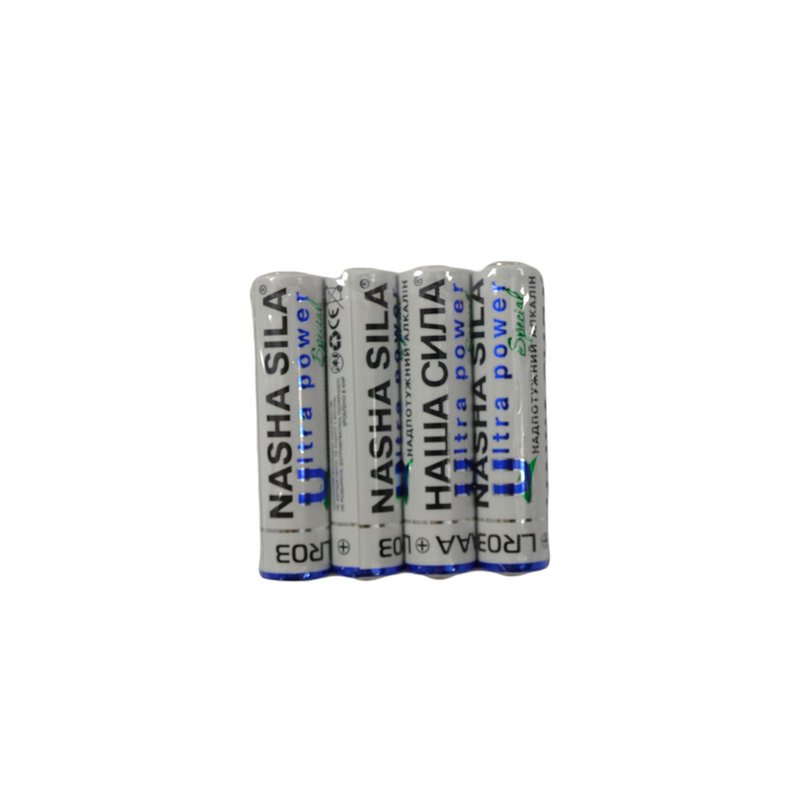 Батарейки мікропальчикові 4шт/уп Наша Сила ultra power (LR03) - фото