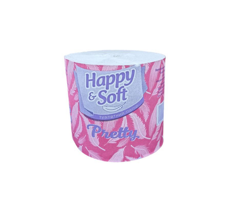 Папір туалетний Happy&Soft Pretty ВТМ - фото