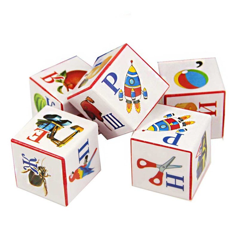 Кубики дитячі пластикові Український Алфавіт - фото