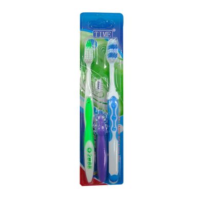 Набір щітка зубна 2шт+щітка дитяча 1шт Time - фото