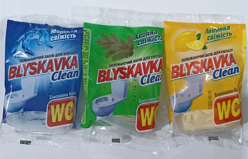 Засіб освіжаючий для унітазу Blyskavka Clean в асортименті - фото