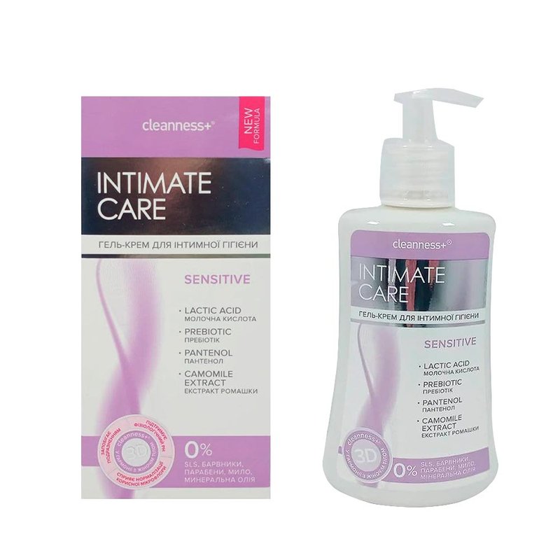 Гель-крем для інтимної гігієни Sensitive 310г Cleanness+ - фото