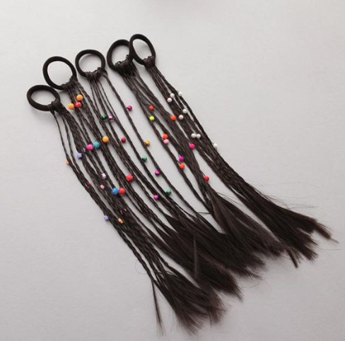 Прядки плетені д/волосся з резинкою 34см - фото