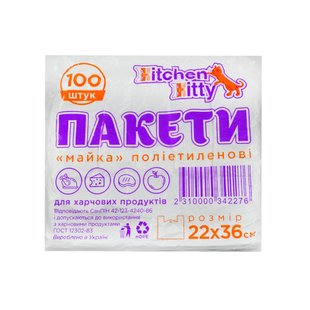 Пакети фасувальні майка 22*36см 100шт Kitchen Kitty ВТМ - фото