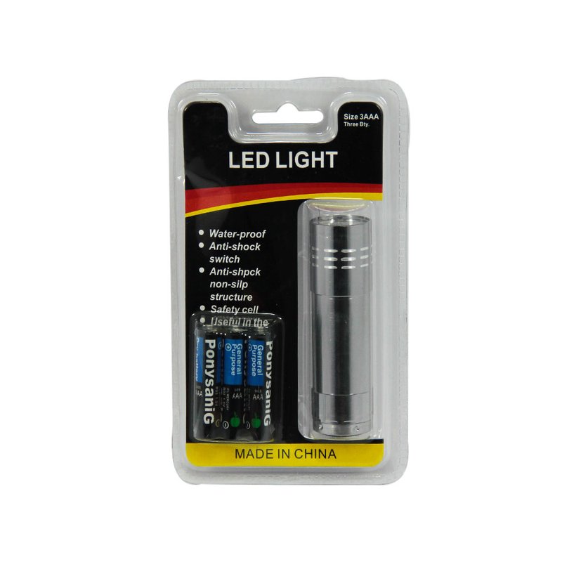 Ліхтарик +3 батарейки Led light - фото