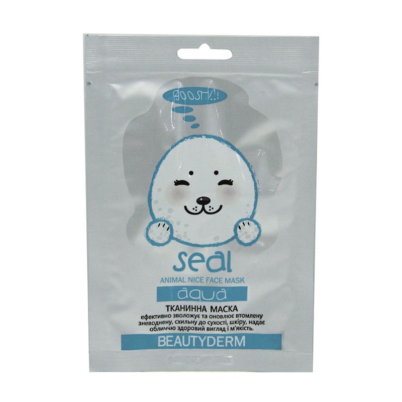 Маска для обличчя тканинна Seal aqua BeautyDerm - фото