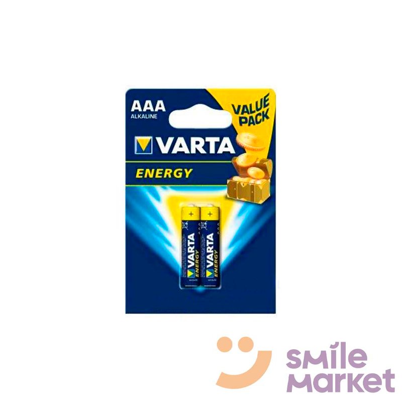 Батарейки Varta Energy AAA 2шт/уп (LR03) - фото