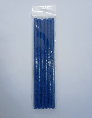 Стрижні клейові глітерні сині 6шт/уп (0252-BL) - фото