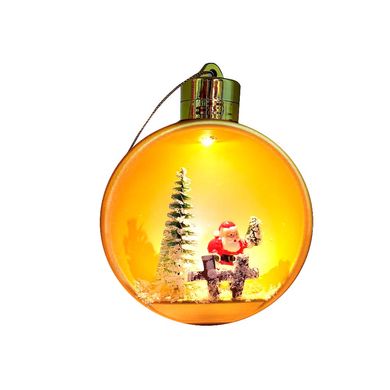 Прикраса новорічна куля золота 3D LED (KP-0084) - фото