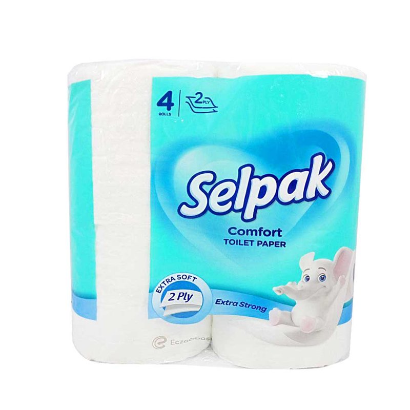 Папір туалетний двошаровий 4шт/уп Selpak Comfort - фото