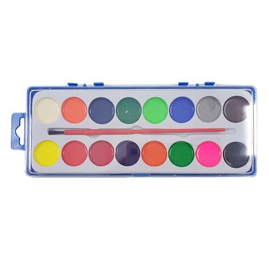 Фарби акварельні 16 кольорів з пензликом (ST01820) - фото
