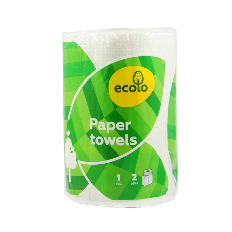 Рушник паперовий двошаровий Ecolo Paper towels - фото