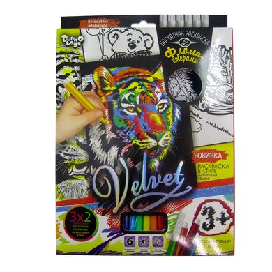 Набір для творчості розмальовка бархатна Velvet Danko toys - фото