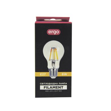 Лампа світлодіодна E27 6W Filament.ergo(А60) - фото