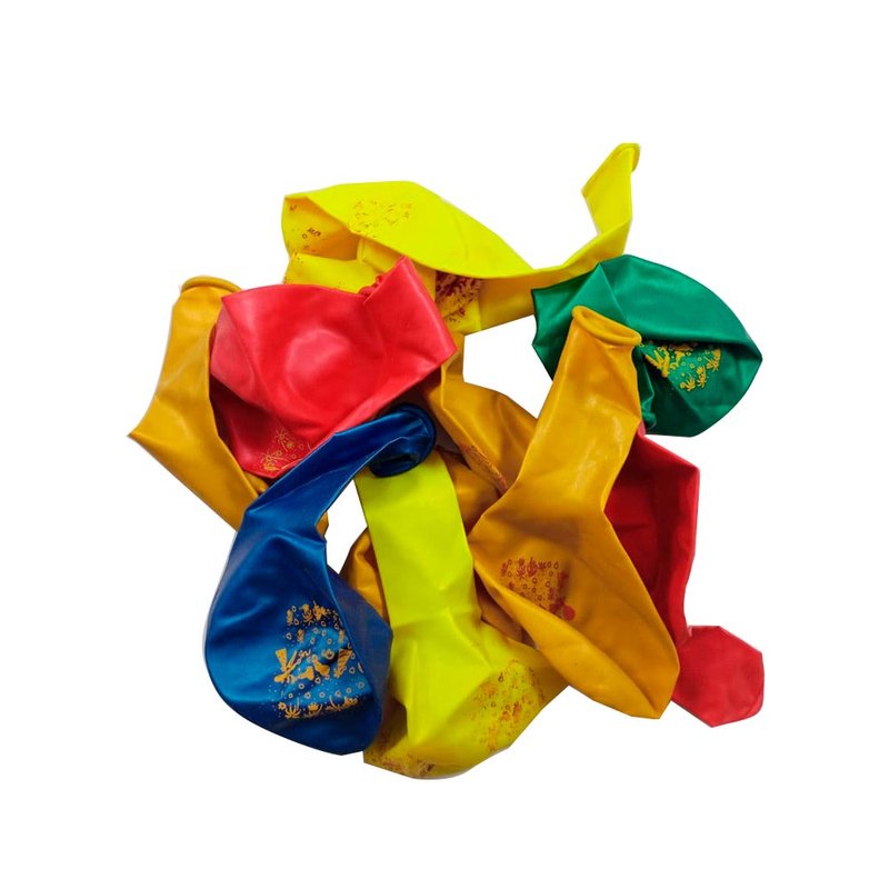 Кульки повітряні кольорові з мал/напис 12шт Genesis balloons - фото
