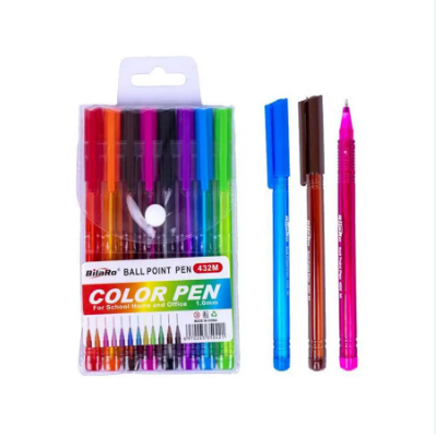Ручки кулькові кольорові 8шт/уп (432-8) - фото