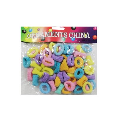 Резинки дитячі пастельні кольори 60шт/уп Ornaments china - фото