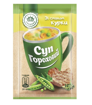 Суп гороховий зі смаком курки 22г Ласочка - фото