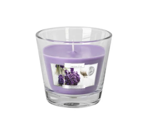 Свічка ароматизована в склі Lavender Bispol (sn90-79) - фото