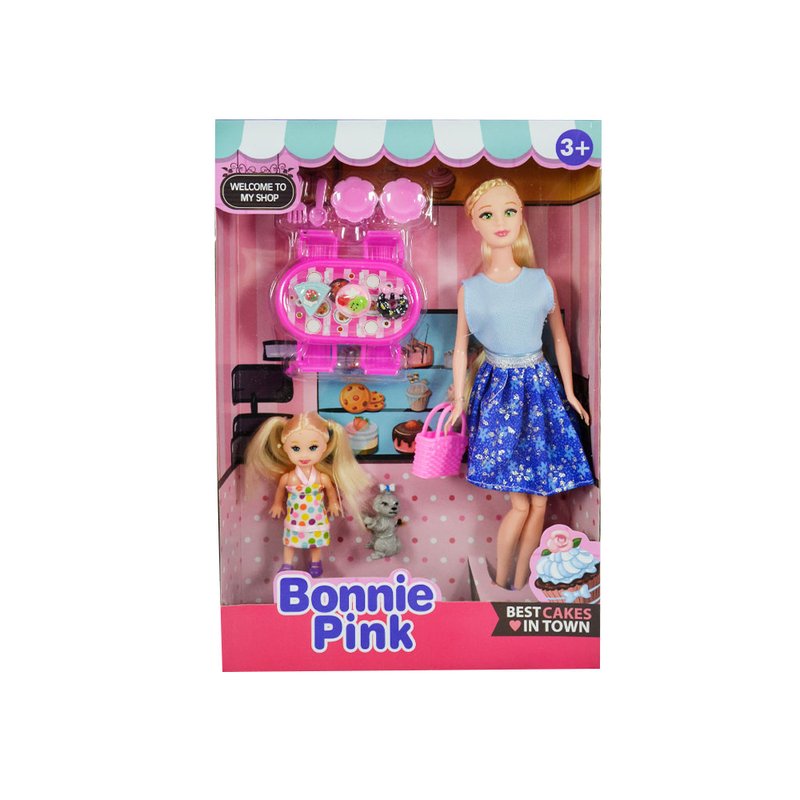 Лялька 2шт з аксесуарами Bonnie Pink (A112) - фото
