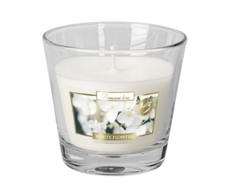 Свічка ароматизована в склі White Flowers Bispol (sn90-179) - фото