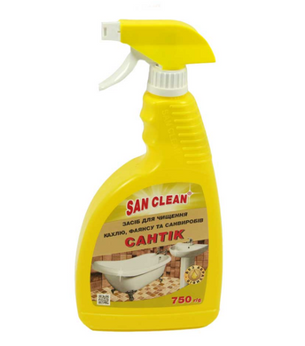 Засіб для чищення сантехніки 750г Сантік San Clean - фото