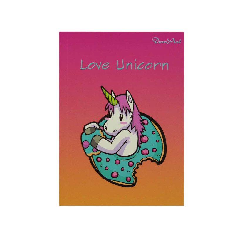 Блокнот Б6 80л Love Unicorn DomArt - фото