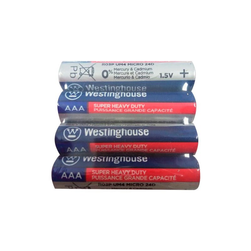 Батарейки 4шт/уп Westinghouse AAA (R03P-SP4V) - фото