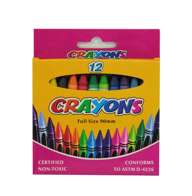 Крейда воскова 12кольорів Crayons (D-4236) - фото