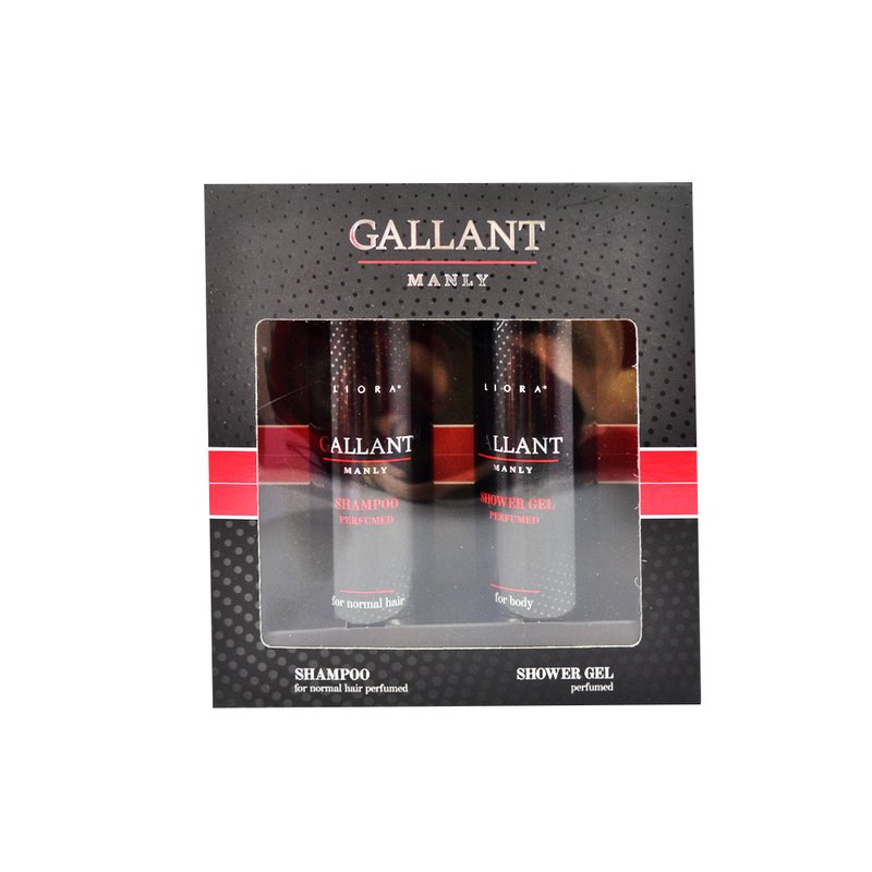 Набір косметичний для чоловіків шампунь+гель для душу Gallant Manly Liora - фото