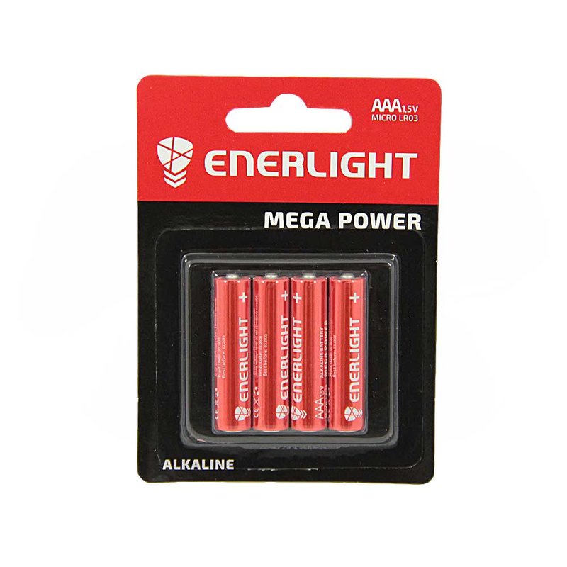 Батарейки AAA 4шт/уп LRO3 Mega Power Enerlight - фото
