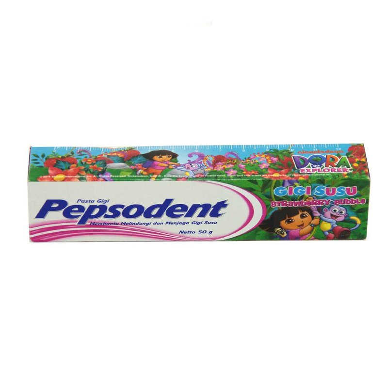 Паста зубна дитяча Pepsodent Strawberry bubble 50г - фото