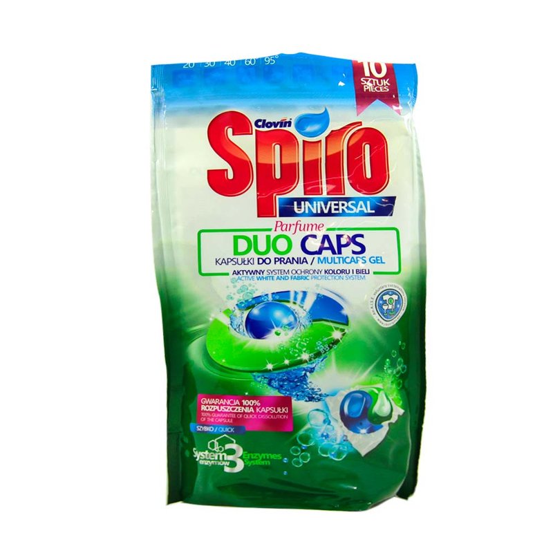 Капсули гелеві для прання 10шт 180г Spiro Universal - фото
