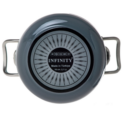 Каструля з кришкою d=18см 2,9л Gray Infinity (SCE-P952) - фото